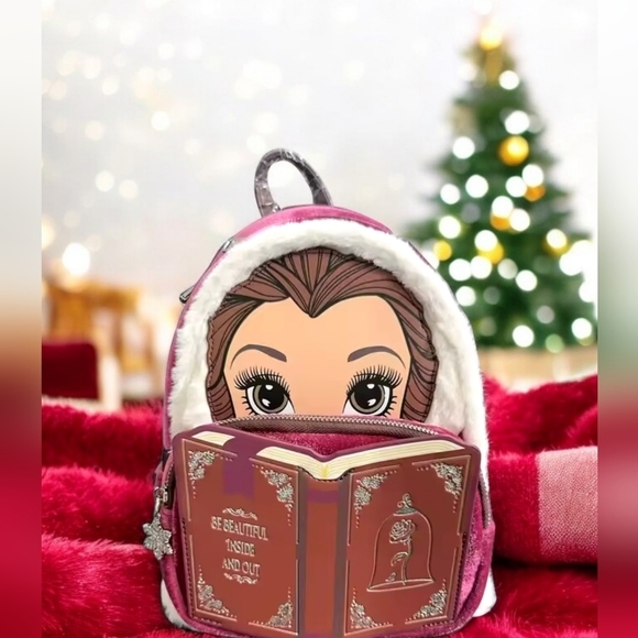 Loungefly Beauty&theBeast DisneyBelleBook MiniBackpack,Charm, Beast Train Case! - Picture 2 of 16